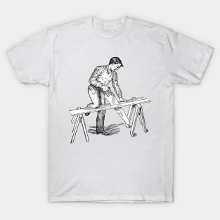 Sawing bench - vintage book illustration from The children's library of work and play by Edwin W. Foster 1911 T-Shirt